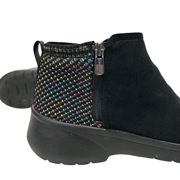 Athleisure‎ Black Knit Ankle Boots Bzees Karma Washable Comfort Size 8 - Picture 3 of 8